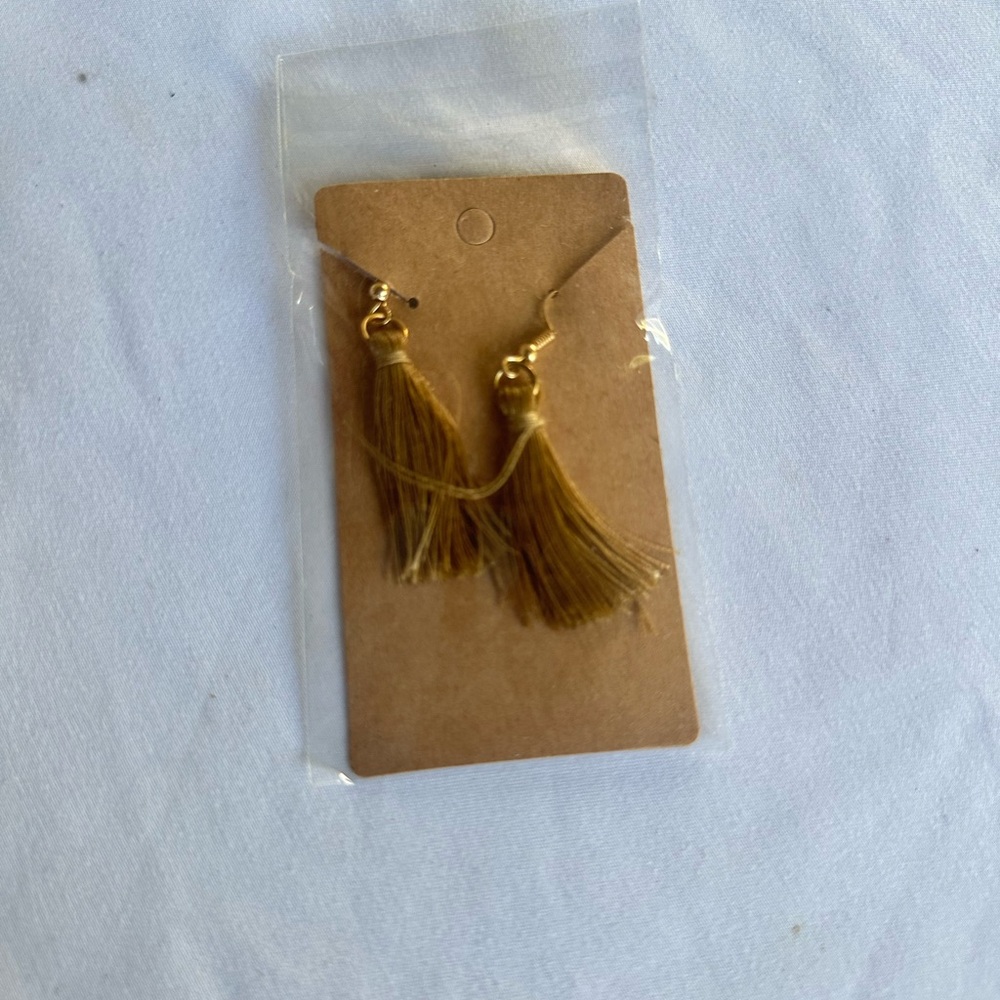 Elegant Gold Tassel Earrings